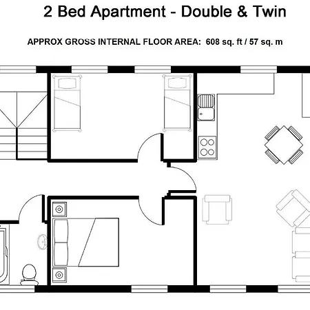 Serviced Lettings - Beaufort Court Daire