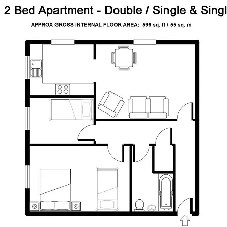 Serviced Lettings - Beaufort Court Daire Bristol
